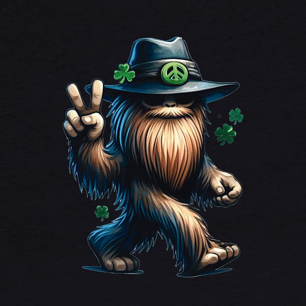 St. Patrick's Day Sasquatch - Mythical Beings for Peace by ImaginativeInkPOD